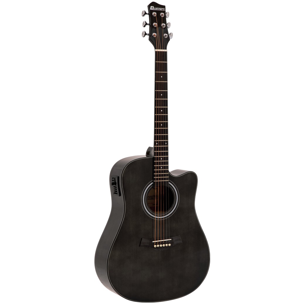 Dimavery STW-40 Western guitar, black