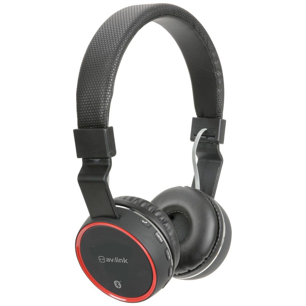 Fotografie AV:link PBH-10 bezdrátová Bluetooth SD sluchátka, černá