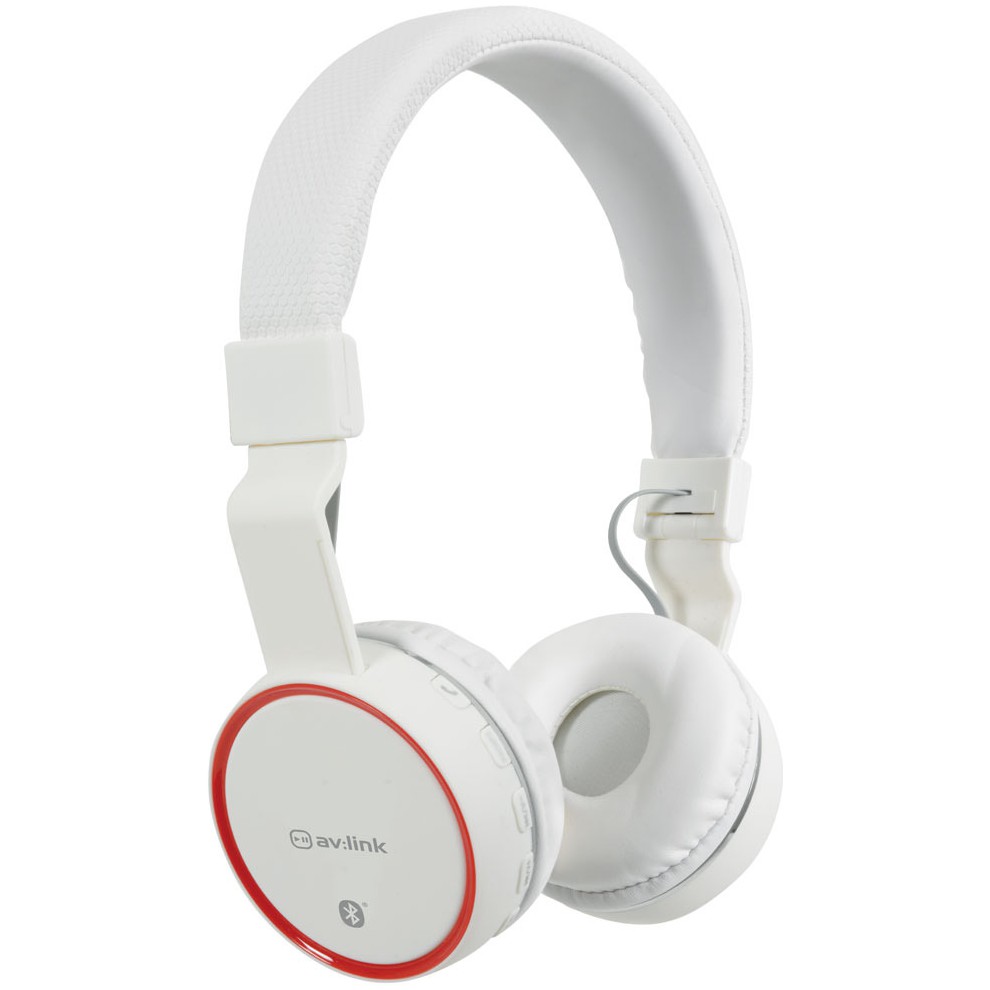 Fotografie AV:link PBH-10 bezdrátová Bluetooth SD sluchátka, bílá