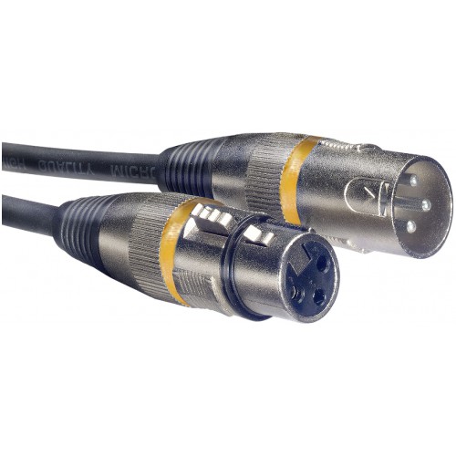 Stagg SMC3 YW, mikrofonní kabel XLR/XLR, 3m, žluté kroužky