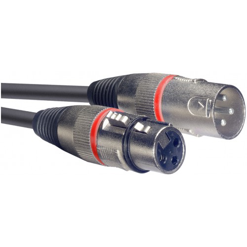 Stagg SMC6 RD, mikrofonní kabel XLR/XLR, 6m, červené kroužky