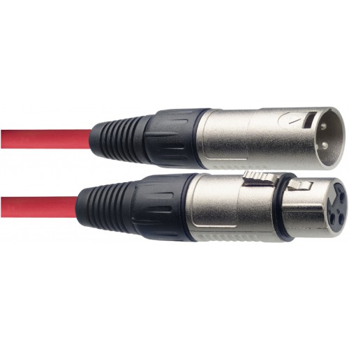 Stagg SMC6 CRD, mikrofonní kabel XLR/XLR, 6m, červený